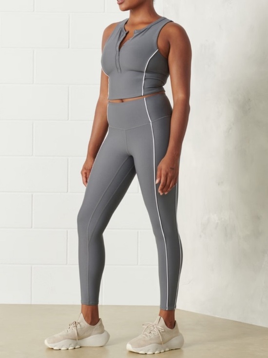 YPB Pants - Abercrombie & Fitch YPB sculptLUX 7/8-Length Legging in Graphite
